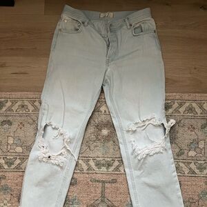 We The Free Light Blue Distressed Women Jeans